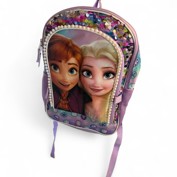 Disney Frozen Purple and Blue Backpack - Picture 1 of 10